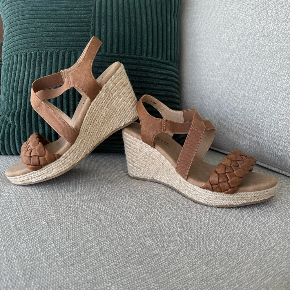 BLUE SOL | espadrille wedge sandals - like new